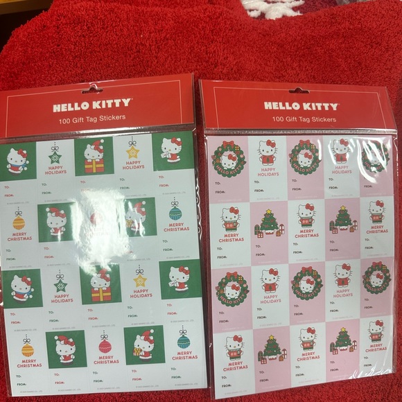 Hello Kitty Other - Hello kitty x Christmas gift tag stickers RARE LIMITED EDITION 100 each